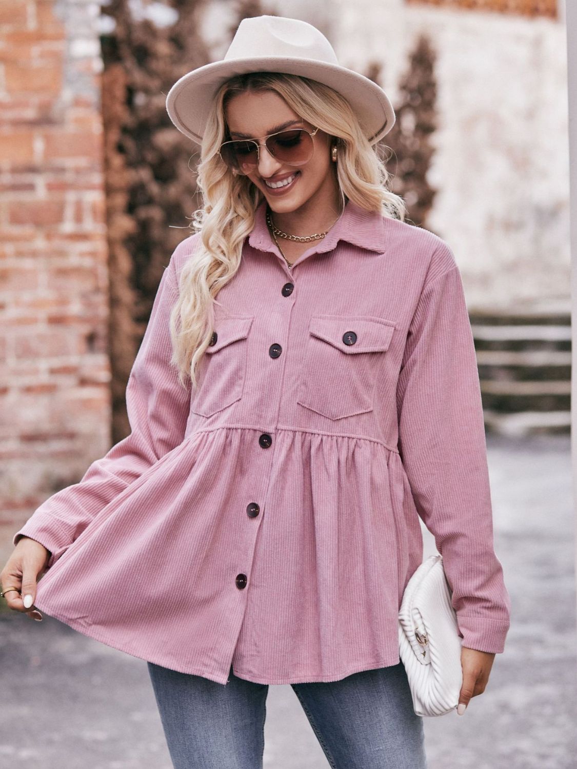 Camisa de manga larga con cuello Mandy