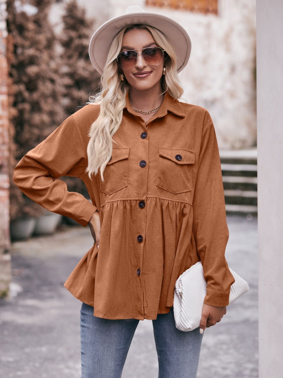 Camisa de manga larga con cuello Mandy