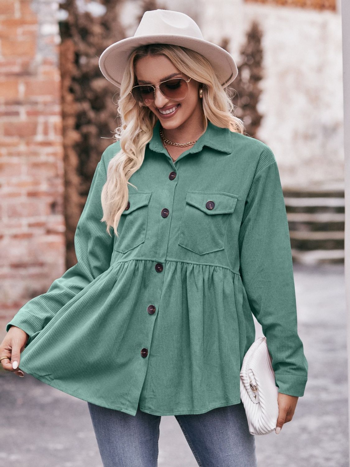 Camisa de manga larga con cuello Mandy