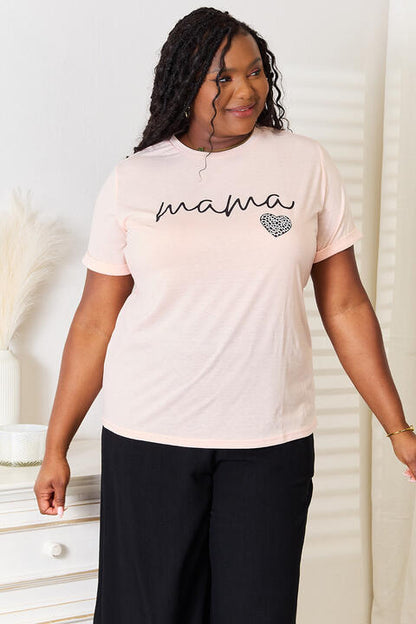 Simply Graphic T-Shirt -''MAMA'S HEART''